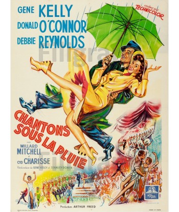 FILM CHANTONS sous la PLUIE Raff-REPRODUCTION d1 AFFICHE VINTAGE français