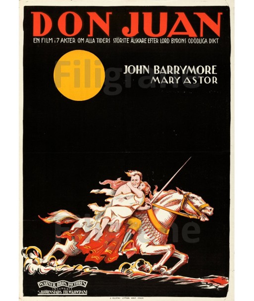 FILM DON JUAN Rpip-POSTER/REPRODUCTION d1 AFFICHE VINTAGE acheter en ligne