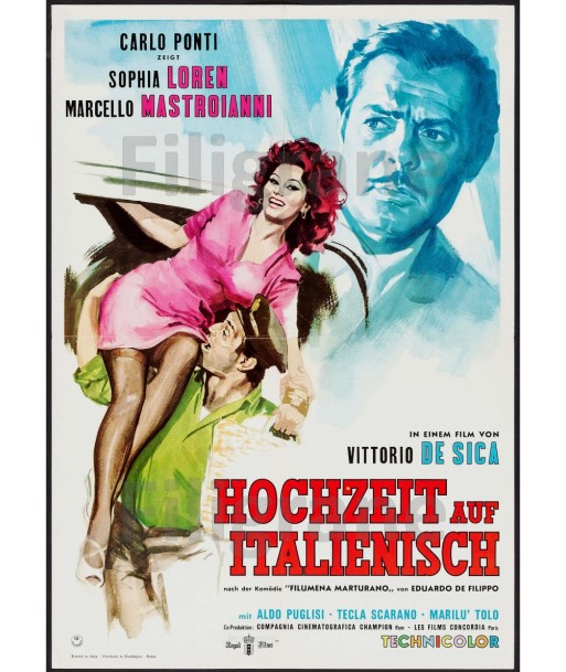 FILM HOCHZEIT auf ITALIENISCH Rgyh-REPRODUCTION d1 AFFICHE VINTAGE prix