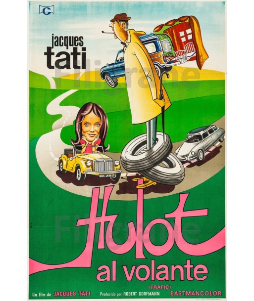 FILM HULOT al VOLANTE TATI Rhct-POSTER/REPRODUCTION d1 AFFICHE VINTAGE en stock