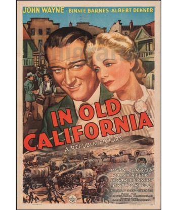 FILM IN OLD CALIFORNIA Rmfd-POSTER/REPRODUCTION d1 AFFICHE VINTAGE d'Europe débarque