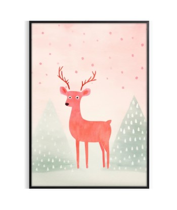 Deer Snow Animal Poster Livraison rapide