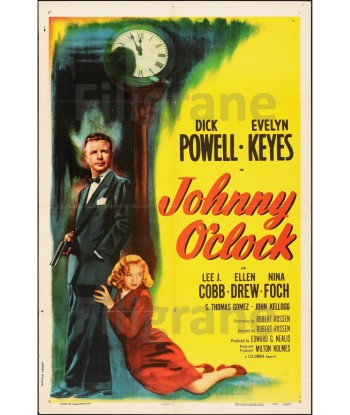 FILM JOHNNY O'CLOCK Rweq-POSTER/REPRODUCTION d1 AFFICHE VINTAGE ouvre sa boutique