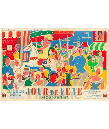 FILM JOUR de FêTE TATI Rzuz-POSTER/REPRODUCTION d1 AFFICHE VINTAGE le concept de la Pate a emporter 