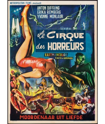 FILM LE CIRQUE des HORREURS Rabe-REPRODUCTION d1 AFFICHE VINTAGE en stock