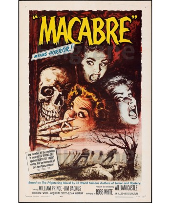 FILM MACABRE Rswo-POSTER/REPRODUCTION d1 AFFICHE VINTAGE est présent 