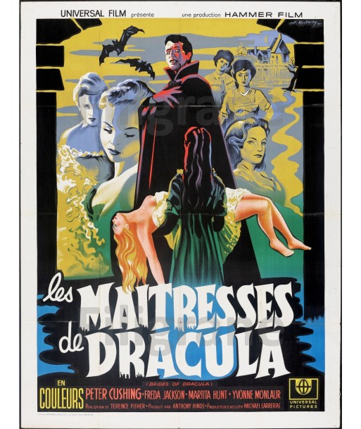 FILM MAITRESSES de DRACULA Rxra-POSTER/REPRODUCTION d1 AFFICHE VINTAGE en stock