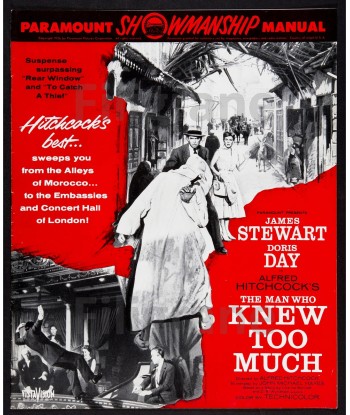 FILM MAN WHO KNEW TOO MUCH Rcas-POSTER/REPRODUCTION d1 AFFICHE VINTAGE Economisez 