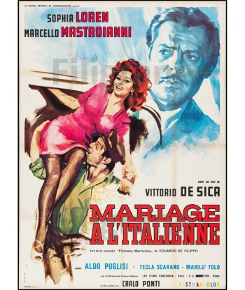 FILM MARIAGE A L'ITALIENNE Rgkn-POSTER/REPRODUCTION d1 AFFICHE VINTAGE chez Cornerstreet bien 