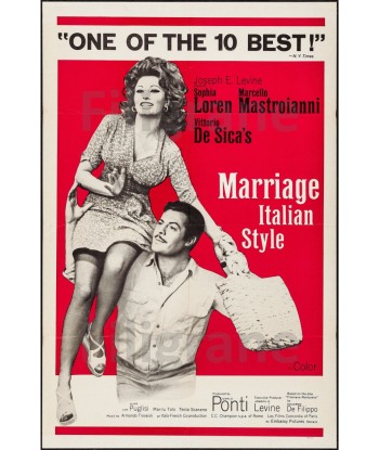 FILM MARRIAGE ITALIAN STYLE Rchi-REPRODUCTION d1 AFFICHE VINTAGE acheter en ligne