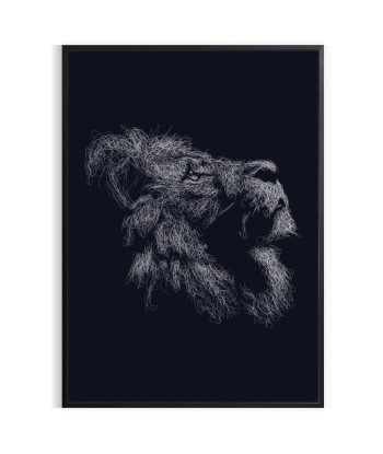 Lion Black Animal Art chez Cornerstreet bien 