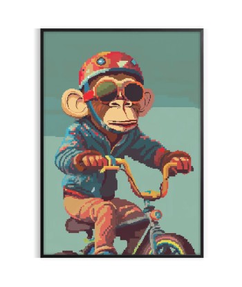 Monkey Bike Animal Poster Les êtres humains sont 