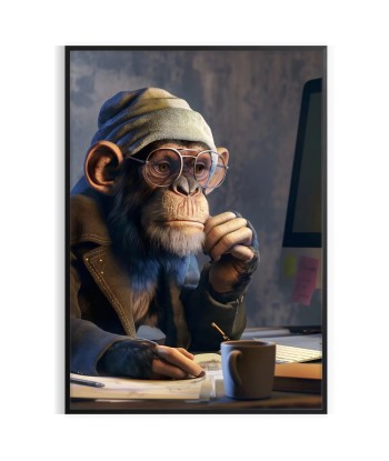 Monkey Hacker Animal Art Print france