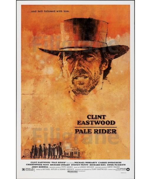 FILM PALE RIDER Rcgk-POSTER/REPRODUCTION d1 AFFICHE VINTAGE pas cher