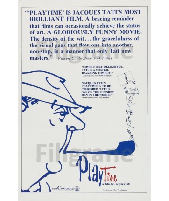 FILM PLAY TIME TATI Rbgk-POSTER/REPRODUCTION d1 AFFICHE VINTAGE pas cher