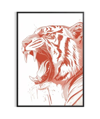 Tiger Wildlife Wall Art brillant des détails fins