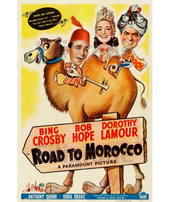 FILM ROAD TO MOROCCO Rhrt-POSTER/REPRODUCTION d1 AFFICHE VINTAGE Venez acheter