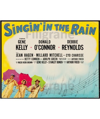 FILM SINGIN IN the RAIN Rbta-POSTER/REPRODUCTION d1 AFFICHE VINTAGE brillant des détails fins