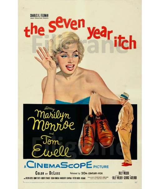 FILM The SEVEN YEAR ITCH Ravm-POSTER/REPRODUCTION d1 AFFICHE VINTAGE les ctes