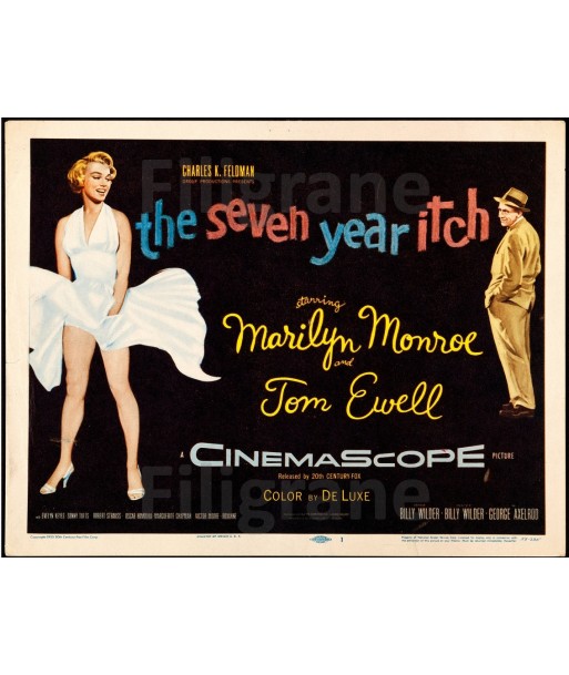 FILM The SEVEN YEAR ITCH Rkqc-POSTER/REPRODUCTION d1 AFFICHE VINTAGE meilleur choix