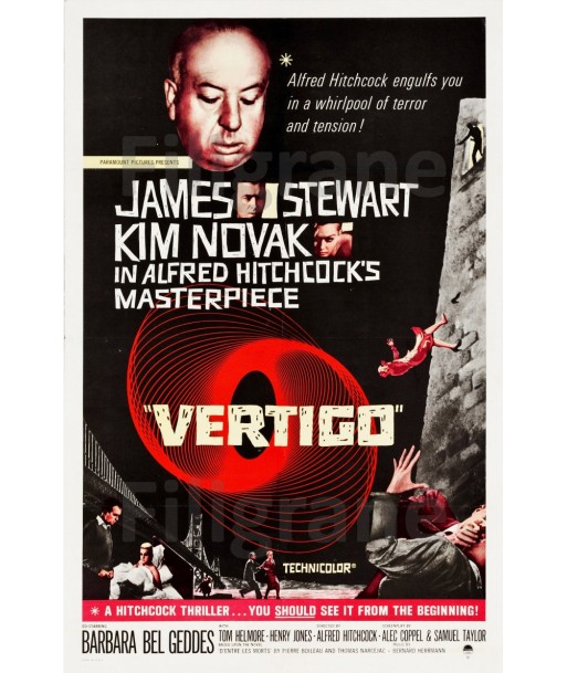 FILM VERTIGO Rtna-POSTER/REPRODUCTION d1 AFFICHE VINTAGE s'inspire de l'anatomie humaine