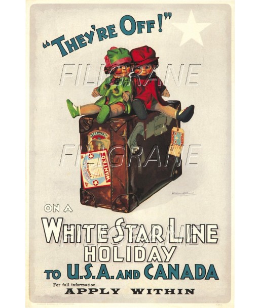 BATEAUX WHITE STAR LINE MALLE Rptb-POSTER/REPRODUCTION d1 AFFICHE VINTAGE le des métaux précieux