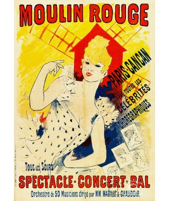 MOULIN ROUGE PARIS CABARET Ryyj-POSTER/REPRODUCTION d1 AFFICHE VINTAGE Amélioration de cerveau avec