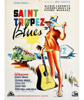 SAINT TROPEZ BLUES FILM Rjgb POSTER/REPRODUCTION d1 AFFICHE VINTAGE 50-70% off 