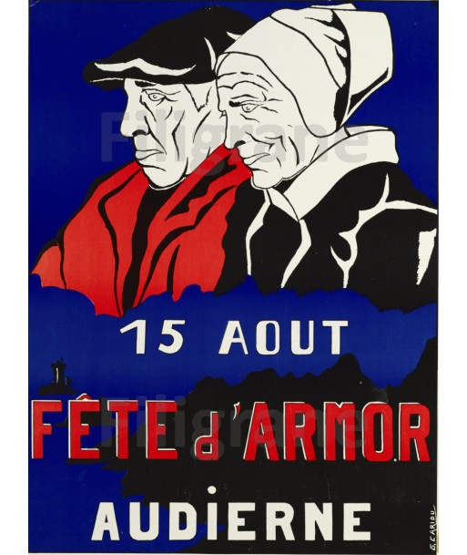 AUDIERNE FêTES D'ARMOR Riff-POSTER/REPRODUCTION  d1 AFFICHE VINTAGE 50-70% off 