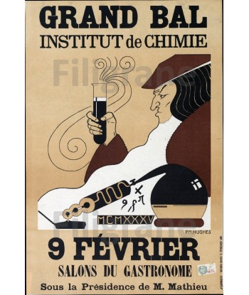 BAL INSTITUT de CHIMIE Rtte-POSTER/REPRODUCTION  d1 AFFICHE VINTAGE 50% de réduction en Octobre 2024