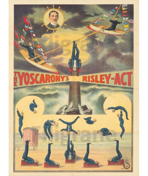 DIVERS YOSCARONY'S RISLEY ACT Rabo-POSTER/REPRODUCTION d1 AFFICHE VINTAGE en stock