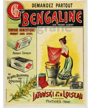 BENGALINE TEINTURE Rfwi-POSTER/REPRODUCTION  d1 AFFICHE VINTAGE des créatures d'habitude