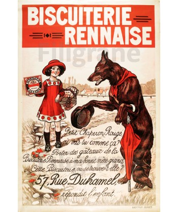 BISCUITERIE RENNAISE Robd-POSTER/REPRODUCTION  d1 AFFICHE VINTAGE pour bénéficier 