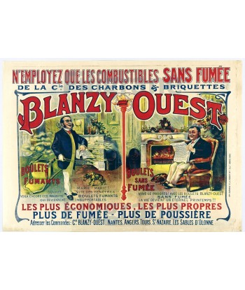 BLANZY OUEST CHARBONS Rhdo-POSTER/REPRODUCTION  d1 AFFICHE VINTAGE pas cher chine