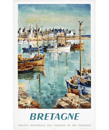 BRETAGNE BATEAUX Rmib-POSTER/REPRODUCTION  d1 AFFICHE VINTAGE les ctes