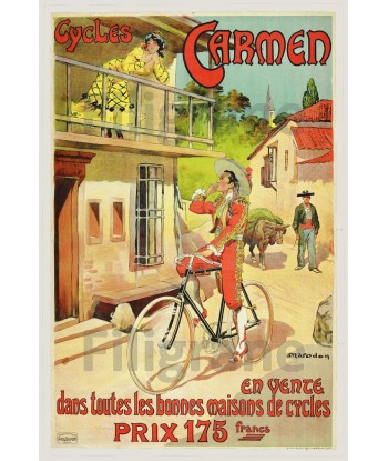 CARMEN VéLO/CYCLES Rapr-POSTER/REPRODUCTION  d1 AFFICHE VINTAGE votre restaurant rapide dans 