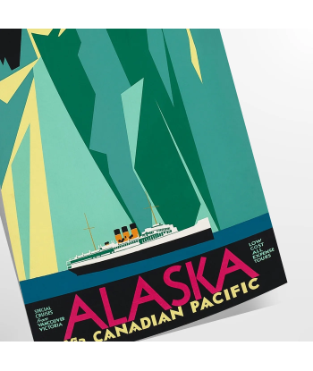 Alaska Travel Poster Art 2 - 3 jours ouvrés.