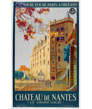 CHÂTEAU de NANTES Rpqb-POSTER/REPRODUCTION  d1 AFFICHE VINTAGE d'Europe débarque