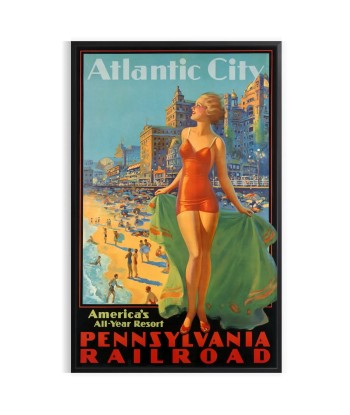 America Atlantic City Railroad Travel Poster Art En savoir plus