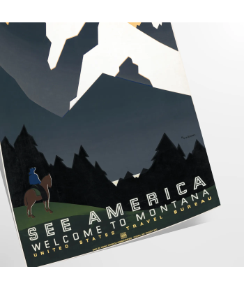 America Montana Travel Poster Wall Print Comparez et commandez 