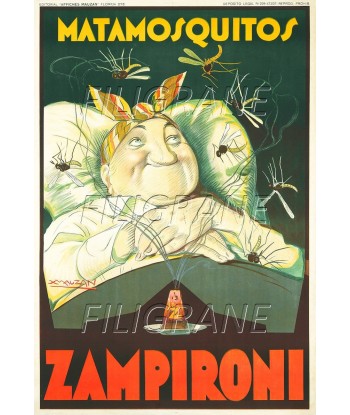 DIVERS ZAMPIRONI MATAMOSQUITOS Rham-POSTER/REPRODUCTION d1 AFFICHE VINTAGE Par le système avancé 