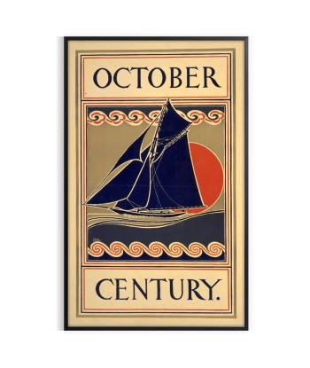 Boat October Century Travel Poster Wall Art en stock