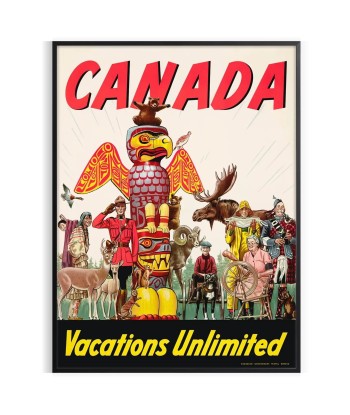 Canada Vactions Unlimited Travel Poster Wall Print pour bénéficier 