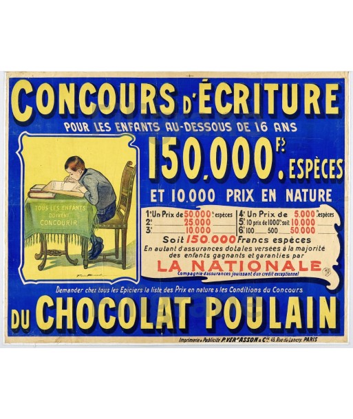 CONCOURS POULAIN Rdzn-POSTER/REPRODUCTION  d1 AFFICHE VINTAGE en ligne