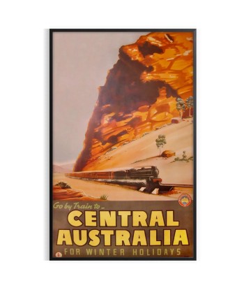 Central Australia Travel Poster Poster 2024