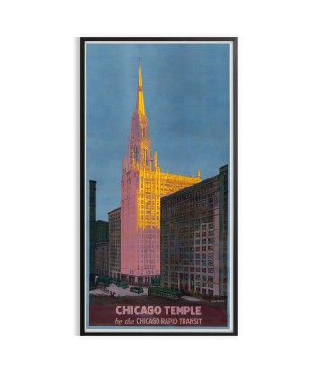 Chicago Temple Travel Poster Wall Art suggérées chez