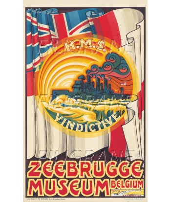 EXPO ZEEBRUGGE MUSEUM BELGIQUE Rgwu-POSTER/REPRODUCTION d1 AFFICHE VINTAGE À commander