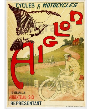 CYCLES AIGLON Rptb-POSTER/REPRODUCTION  d1 AFFICHE VINTAGE paiement sécurisé