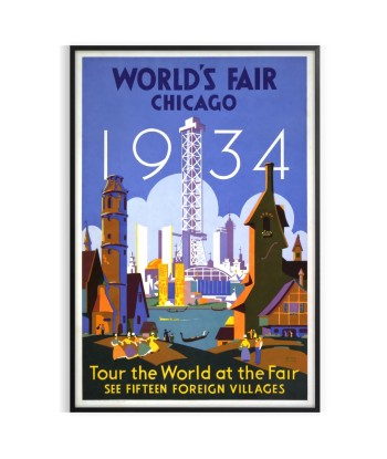 Chicago Travel Poster Art Print sélection de produits