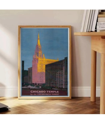 Chicago Temple Travel Poster Wall Art suggérées chez